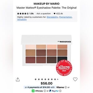Makeup By Mario Master Mattes Eyeshadow Palette: The Original
